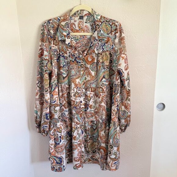 Salanta Multicolored Paisley Midi Dress - Picture 1 of 4